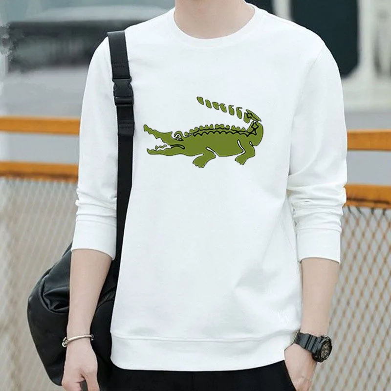 

2024 Youth Pullover Sweatshirt Men's Korean Version Slim Top Student Long Sleeve T-shirt Men's Large Size Jacket Sweatshirt