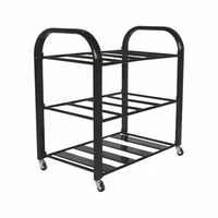 dustproof and noise proof storage display rack with weight bearing reinforcement and non slip feet foam roller rack