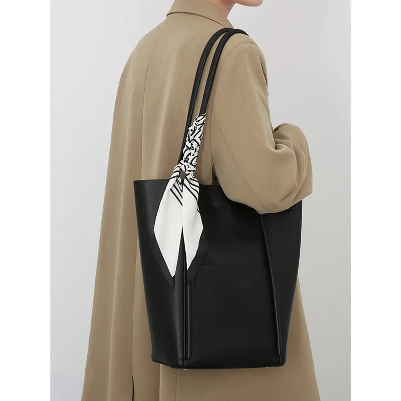 

Вместительная женская кожаная сумка-тоут для поездок, Осень-зима 2022, новая сумка-мешок, сумка через плечо, композитная сумка через плечо