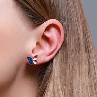 metal butterfly earrings girl european and american style american flag earrings ear cuff clip earrings wedding fashion jewelry