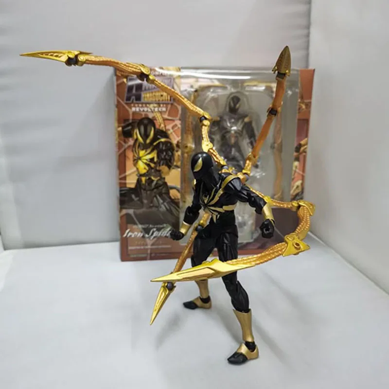 14 см Marvel Kaiyodo Revoltech удивительный Ямагучи Железный Человек-Паук фигурки модель