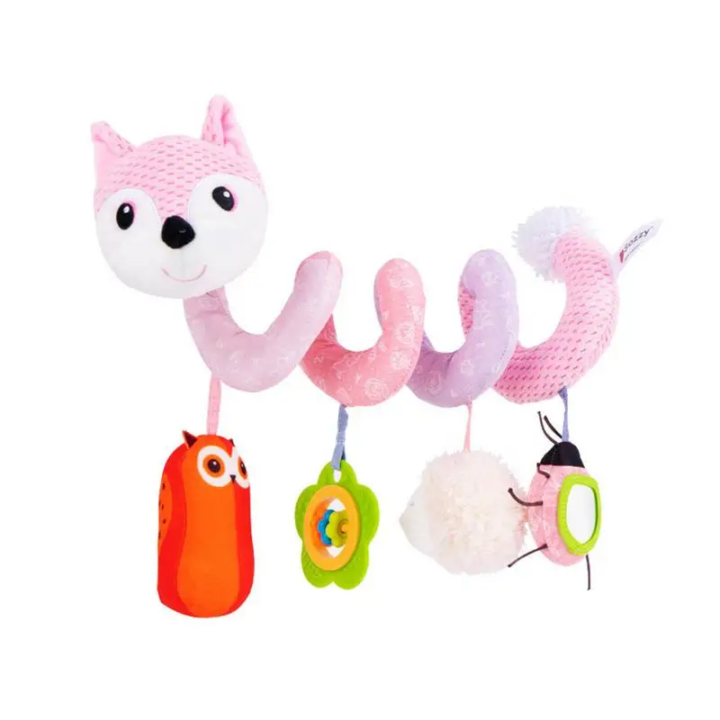 

Stroller Rattle Toys Infant Cot Pram Car Seat Plush Sensory Toy Sensory Wind Chime Pendant Stuffed Toy For Babies 3 6 9 12