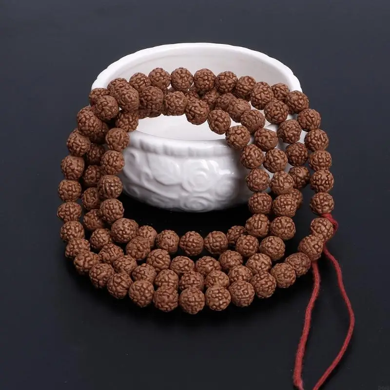 D46E Big Rudraksha Bodhi Браслеты для мужчины и женщины тибетская рука мала