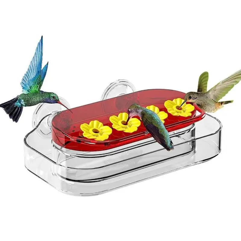 

Hummingbird Feeder Bird Water Feeder Bottle Hanging Hummingbird Feeder Leak-Proof Suction Cup For Small Birds Garden Decor