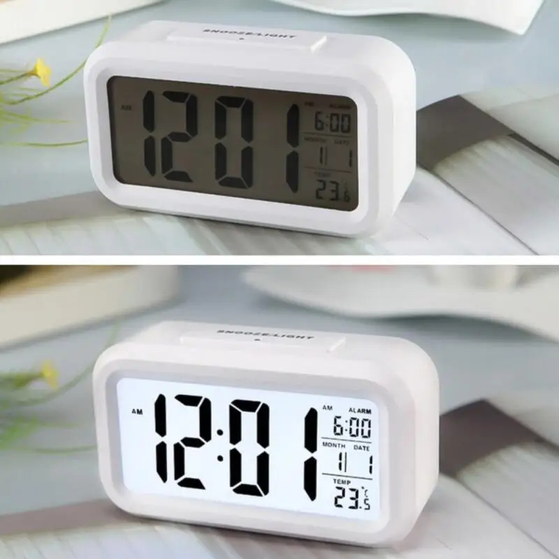 

Hot Sale LED Digital Alarm Clock Backlight Snooze Mute Calendar Desktop Electronic Bcaklight Table Clocks Desktop Clock