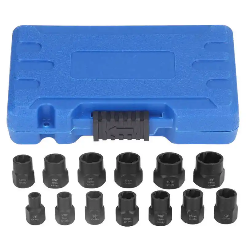 

Woodworking tool parts Impact Nut Bolt Remover Set Extraction Tool Rusted Damaged Stripped Extractor Socket Kit Hardware