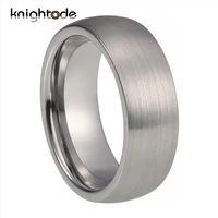 6mm 8mm high quality tungsten carbide silvery wedding band rings for men women lovers engagement ring dome brushed comfort fit
