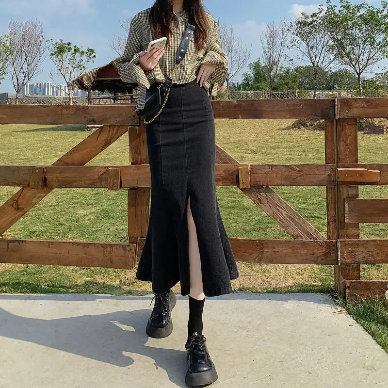 

Женская высокая талия тонкая, хвост Эластичный и тонкий, край с оборками разрез, а середина и длинные бедра обернуты 2022