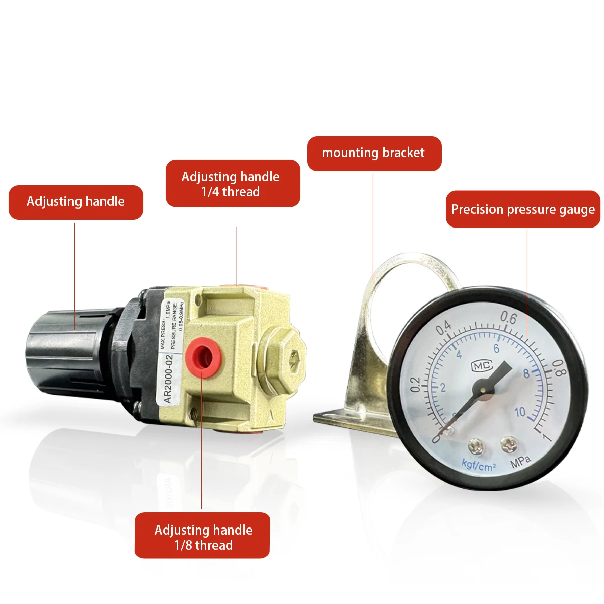 AR2000-02/01-Компоненты обработки источника воздуха Тип SMC Редукционный клапан