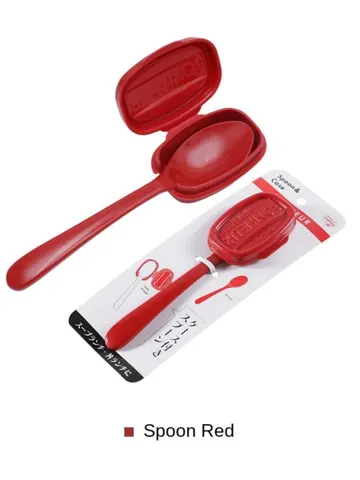 Бытовая эмалированная ложка с крышкой из Японии - изображение