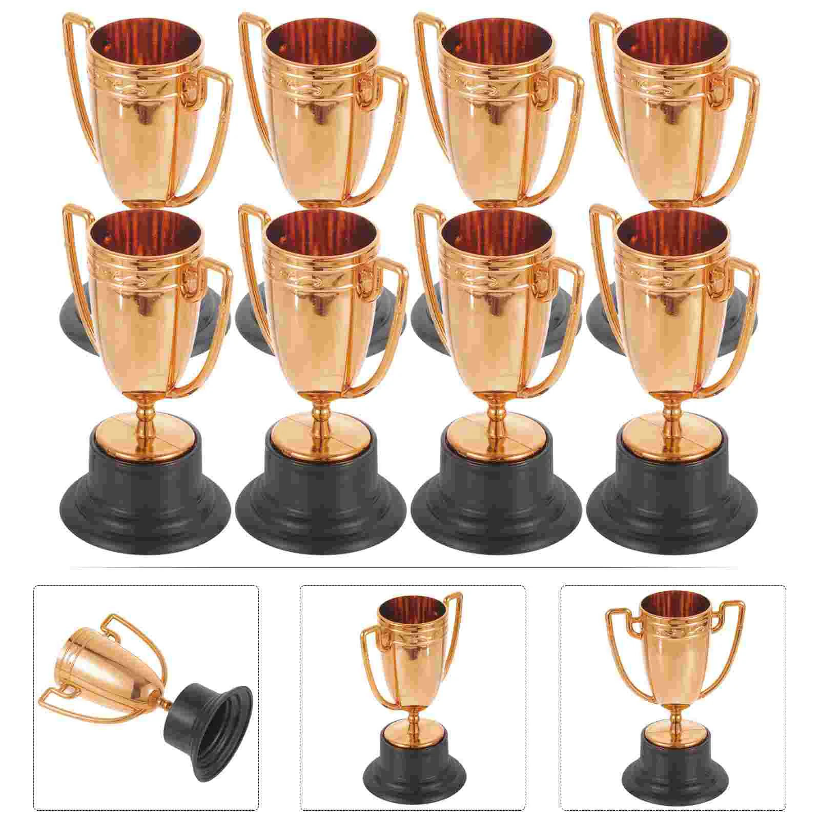 

8Pcs Mini Awards Trophies Award Trophy Cups Gold Trophies Kids School Rewards