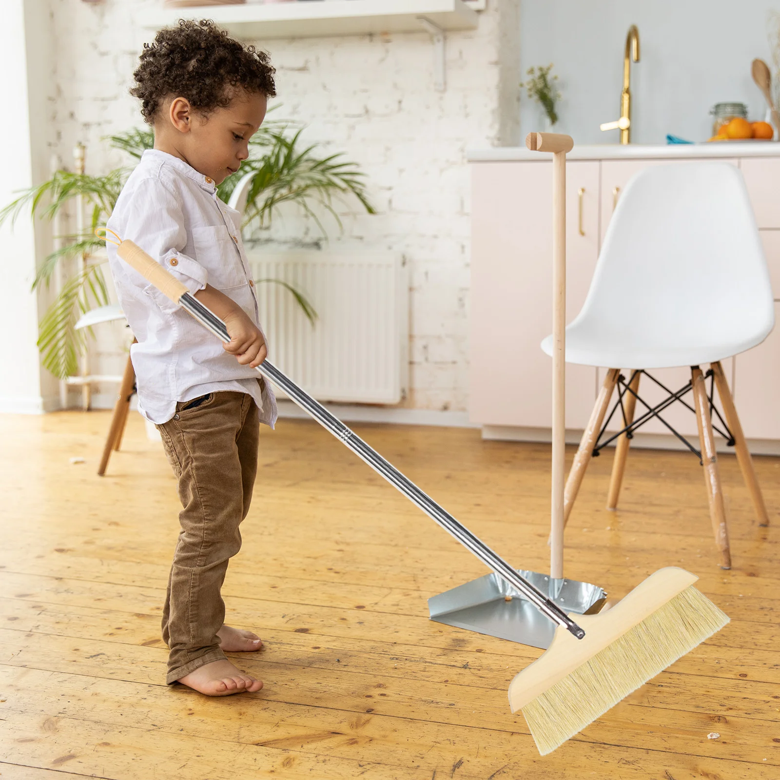 

Wood Sweeper Cleaning Brush Hardwood Floor Home Handle Soft