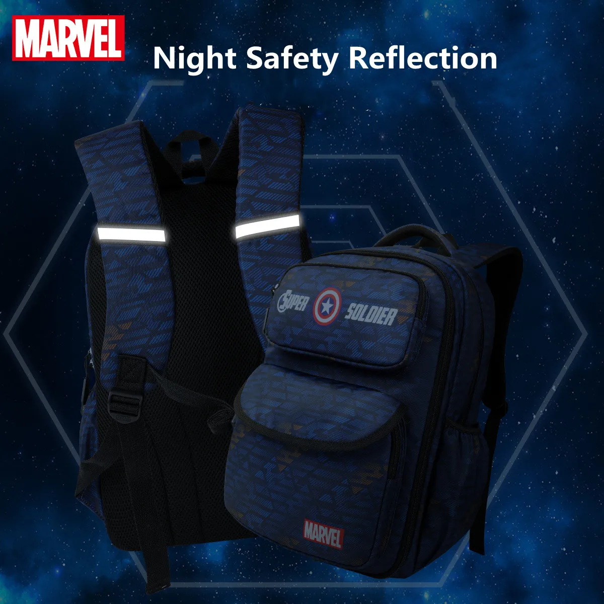 2023 Disney School Bags For Boys Grade 1-5 Primary Student Shoulder Orthopedic Backpack Iron Spider Man Captain America Mochila