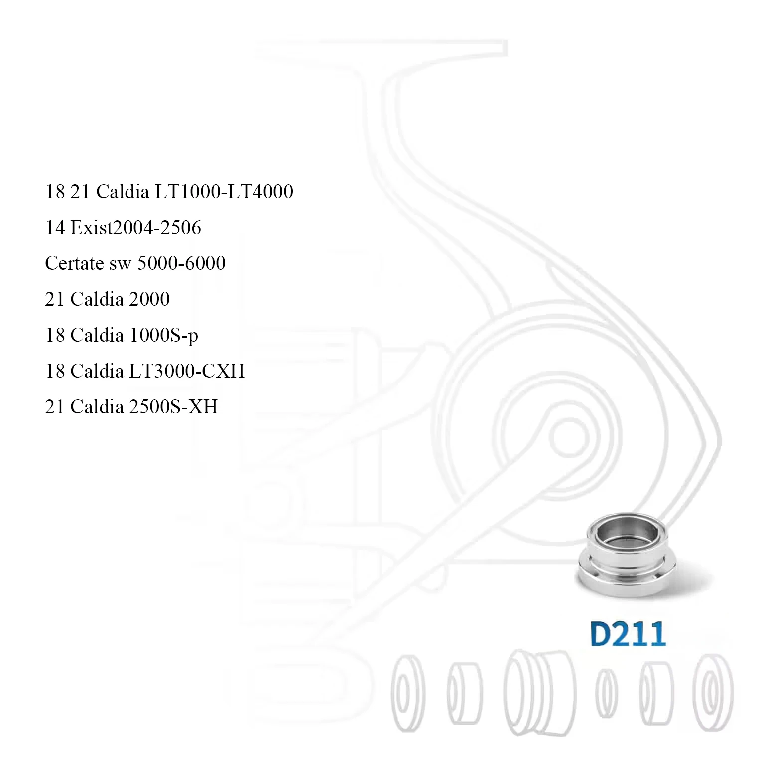 Ролик для лески Gomexus D211 D2111 из титана для Daiwa Caldia, Exist, Certate, Legalis, Revros (art.: 3920dcc97851e) - 3920dcc97851e