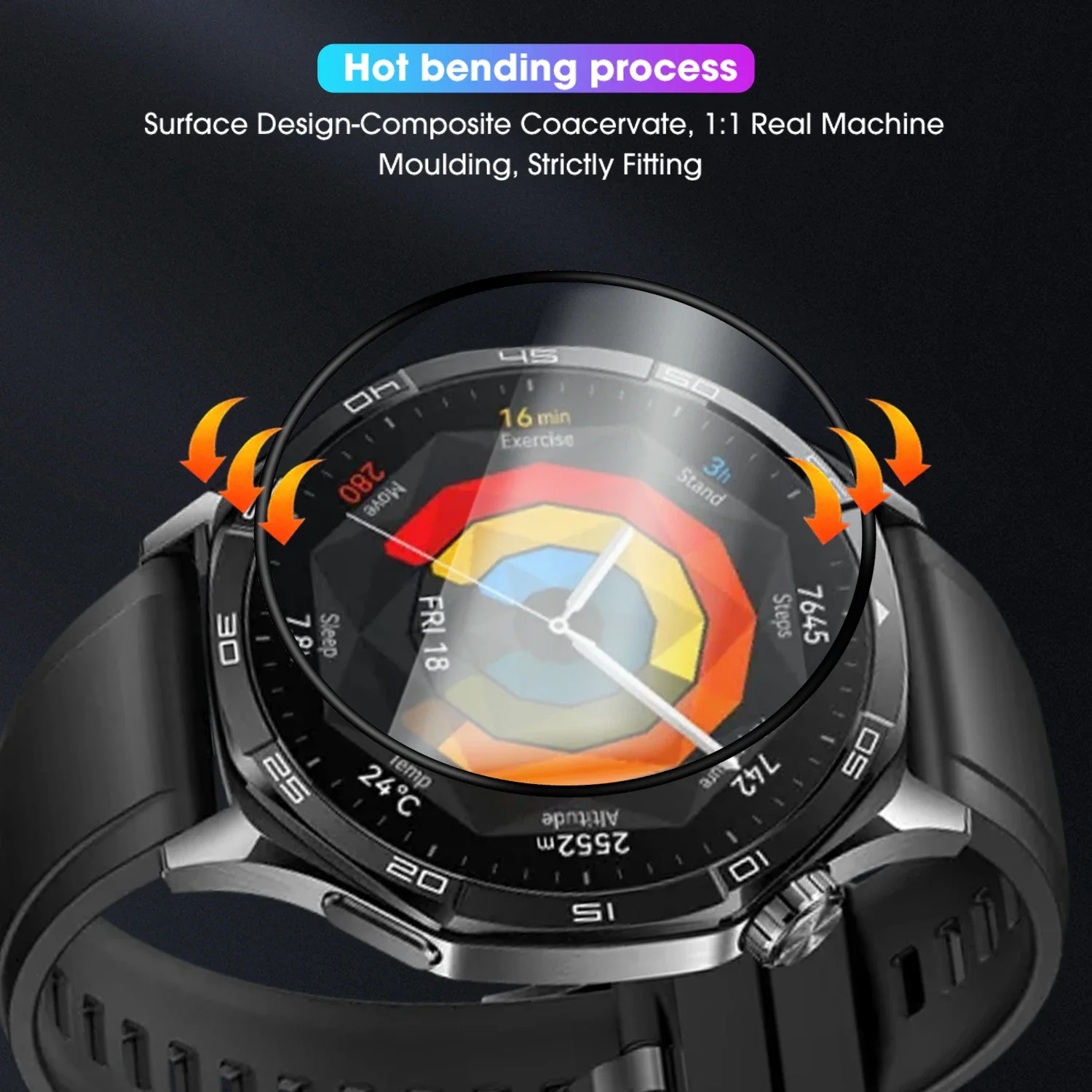 Защитная пленка HD с полным изогнутым краем для Huawei Watch GT 5 GT5 41/46 мм