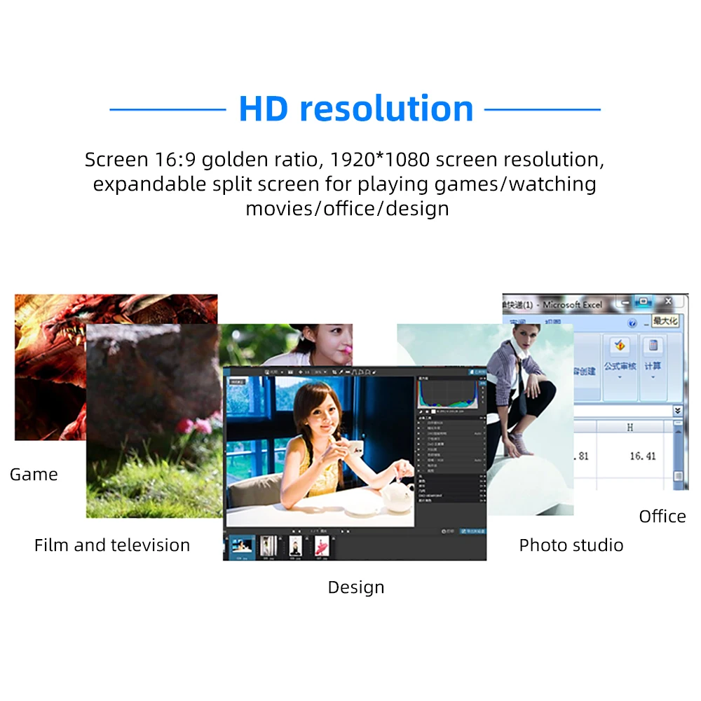Портативный монитор 11 6 дюйма Full HD1920x1080 IPS с динамиком DC 12V 2A Стандартный HDMI VGA для