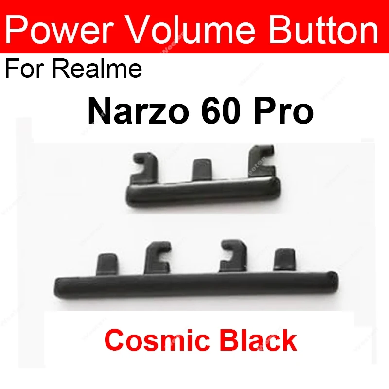 Кнопки регулировки громкости для Realme Narzo 60 60x60 Pro 5G Кнопка вверх и вниз Боковая
