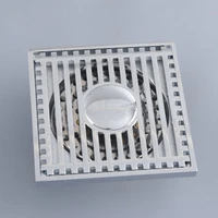 polished chrome brass carved pattern bathroom shower drain 4 square floor drain waste grates bathroom accessory mhr200