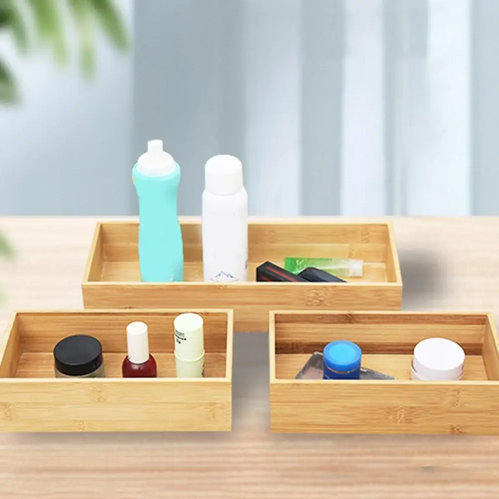 Деревянная коробка для хранения всякой всячины настольная многофункциональная