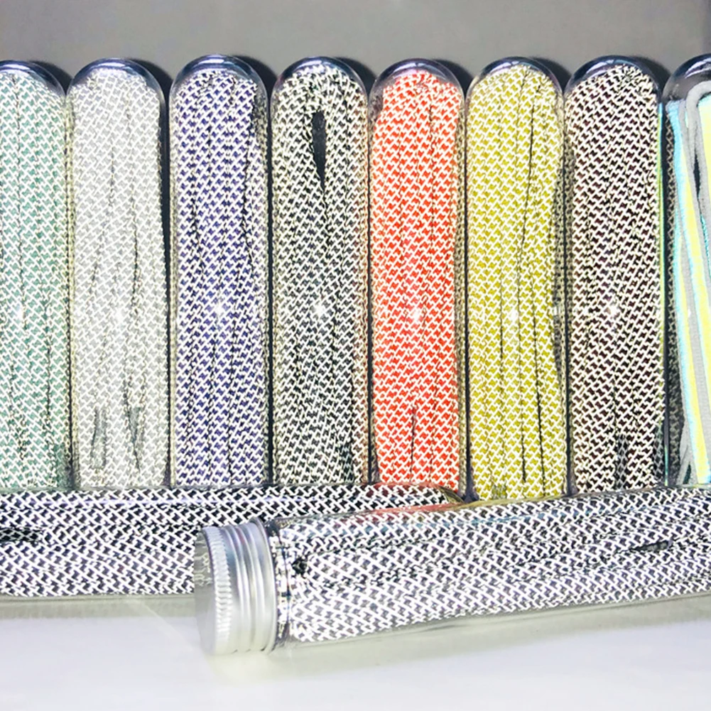 1 Pair Reflective Shoelaces Top Quality Round Shoe Laces Boots Sneaker Shoelace Length 120cm Running Shoelace Unisex Shoe Laces