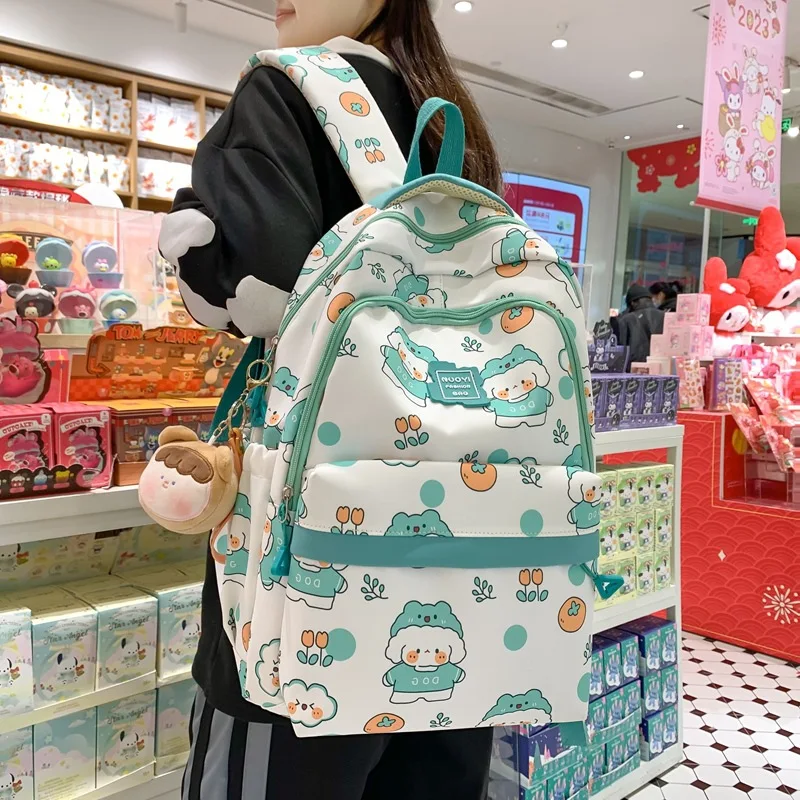 

Qyahlybz Women's Japanese Style Ins College Students Printed Backpack Cute Girls School Backpacks Chilren Schoolbag