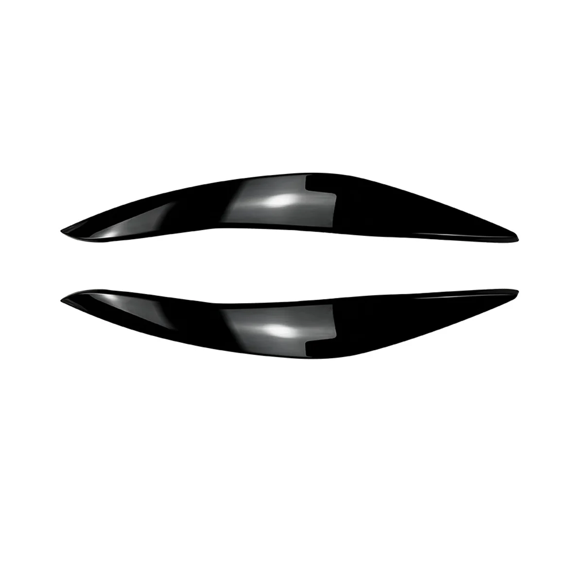 

For 5-Series F10 F11 Early 2011-2014 Glossy Black Front Headlight Cover Garnish Strip Eyebrow Cover Trim