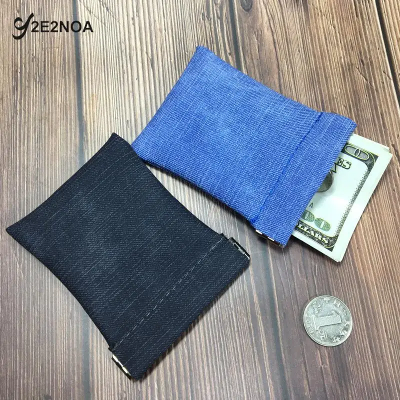 

1pcs Coin Purse Mini Money Wallet For Women Men Credit Card Holder Blue Black Coin Pouch