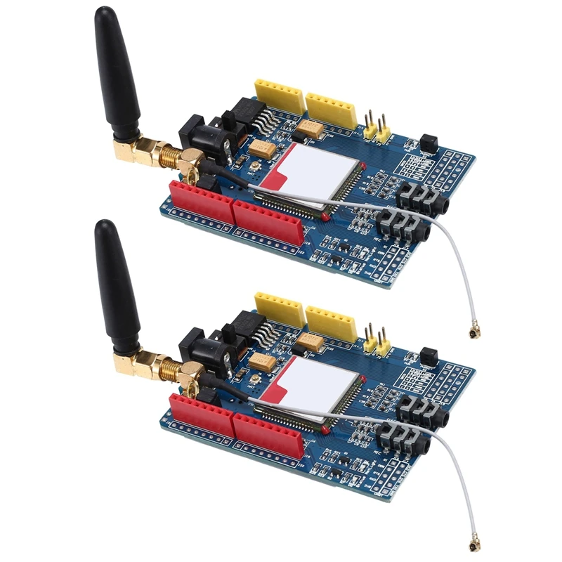 

2 Pieces SIM900 GPRS/GSM Shield Development Board Module Quad-Band Support SMS MMS For Arduino Compatible