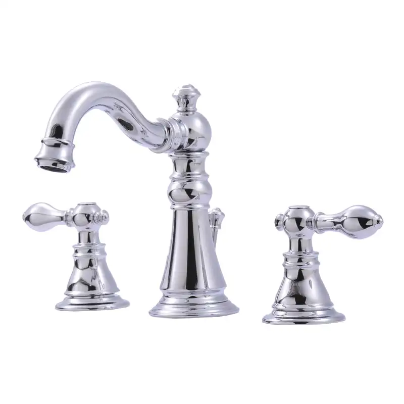 

Two-Handle Chrome Lavatory Faucet With - Drain Baño accesorios Rotating faucet Faucet extender Riduttori per lavandini Garden h