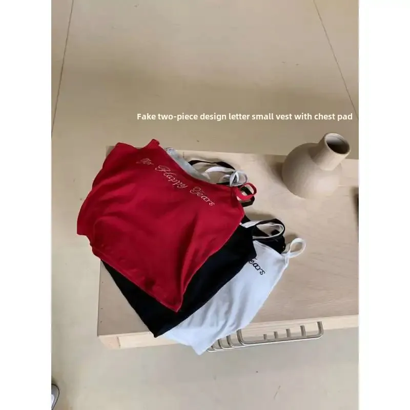 Wovoy Реалистичная цена Двухсекционная майка с иллюзией и буквами нагрудной