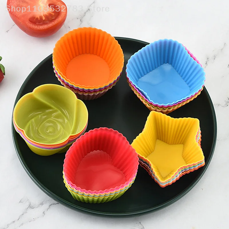 7 шт./партия силиконовые формы для выпечки кексов