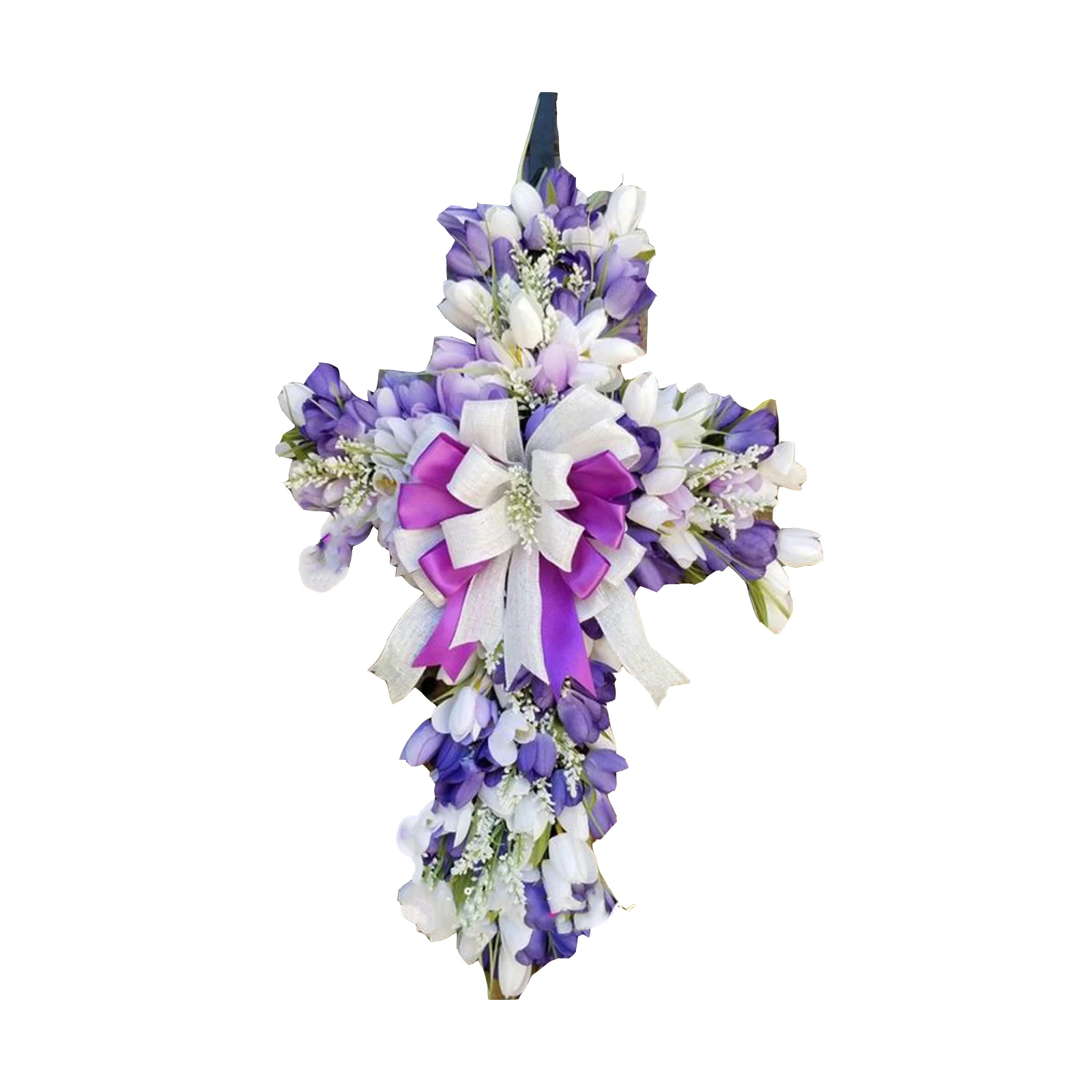 

Искусственный тюльпан, крест, искусственное украшение, подвесной цветочный венок, День Святого Валентина, свадьба, вечеринка, домашний деко...