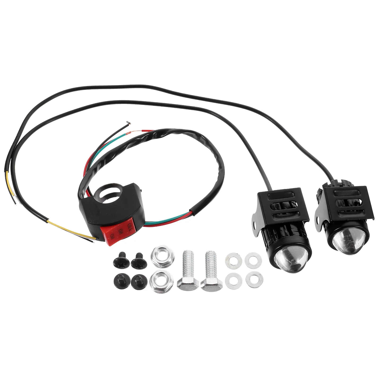 

Motorbike Part Two-color Motorcycle Headlights Supply LED Aluminum Front Lamp Driving Accessory