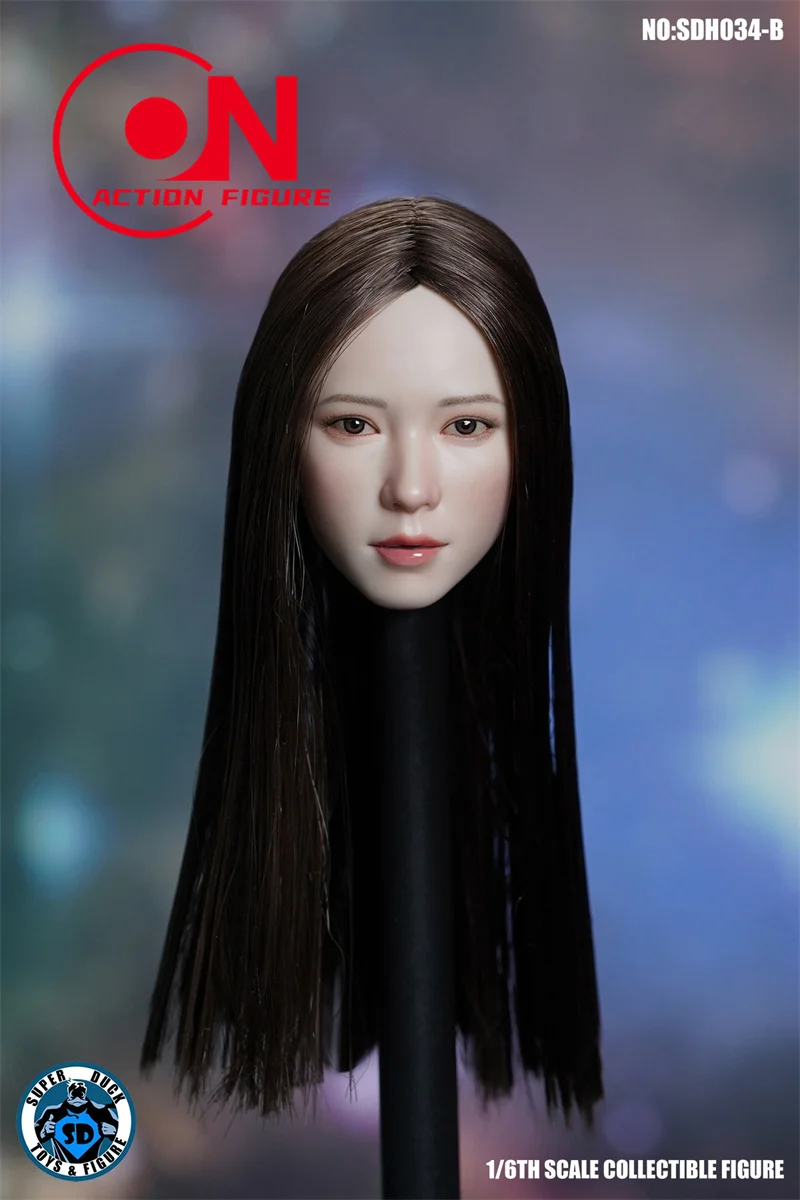 Фото SUPER DUCK 1/6 SDH034 Азиатская голова девушки, скульптура хвоста, красивая модель девушки для 12 