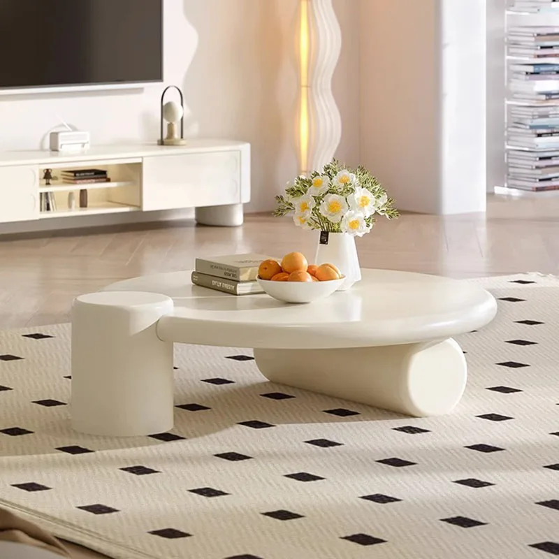 

Luxury Living Room Coffee Table Dining Nordic White Minimalist Side Table Center Space Saving Sofa Mesa Auxiliar Home Furniture