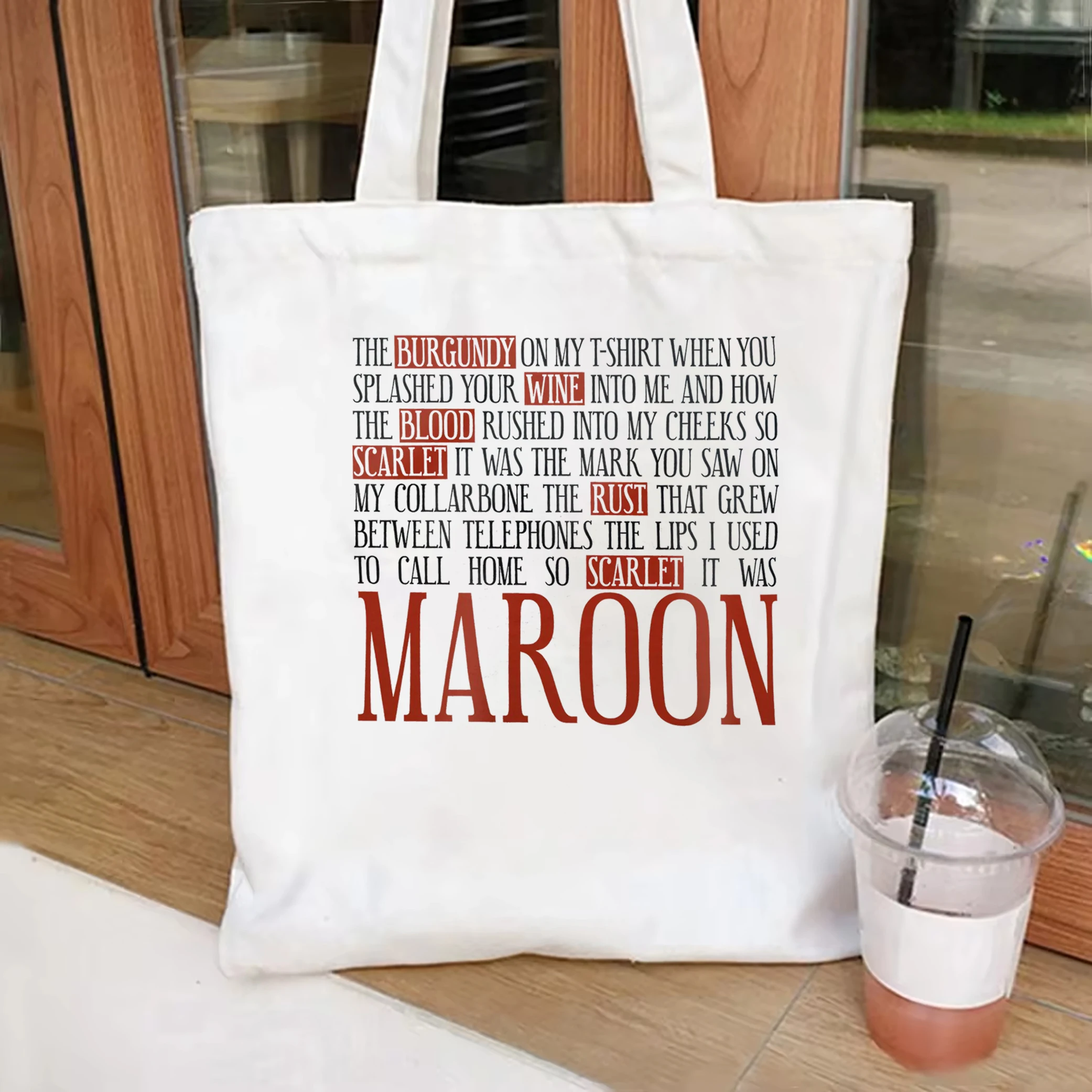 Холщовая Сумка-тоут с текстом песни Тейлор музыка женская модная переносная