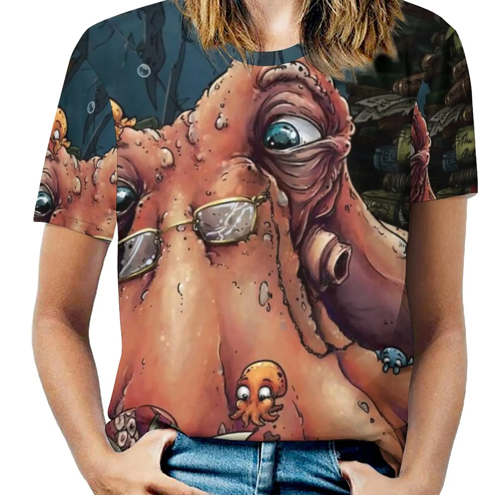 Дедушка Осьминог новый модный топ на молнии с открытыми плечами женская рубашка