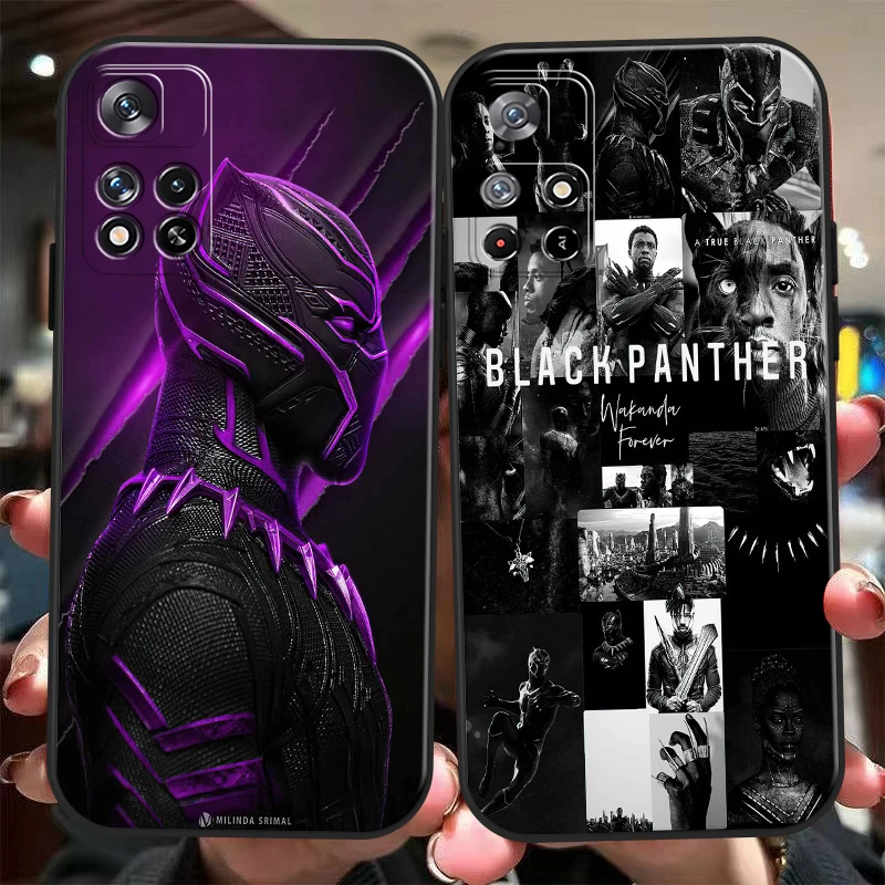 

Marvel Avengers Black Panther For Xiaomi Redmi 10 9 9A 9T 9C Redmi Note 11 11T 11S 10 10S 9 9S Pro 5G Phone Case Liquid Silicon