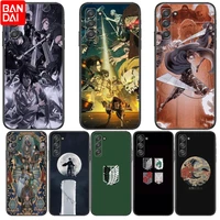 attack on titan phone cover hull for samsung galaxy s6 s7 s8 s9 s10e s20 s21 s5 s30 plus s20 fe 5g lite ultra edge