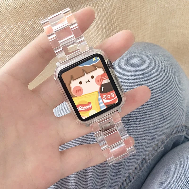 

Прозрачный ремешок для Apple Watch Series 1/2/3/4/5/6, сменный ремешок для часов iwatch, для мужчин и женщин, много цветов