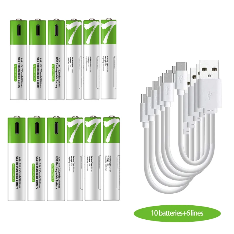 

1.5vAAA rechargeable battery aaa usb battery Type-c direct charging suitable for remote control toys etc pilha usb recarregável