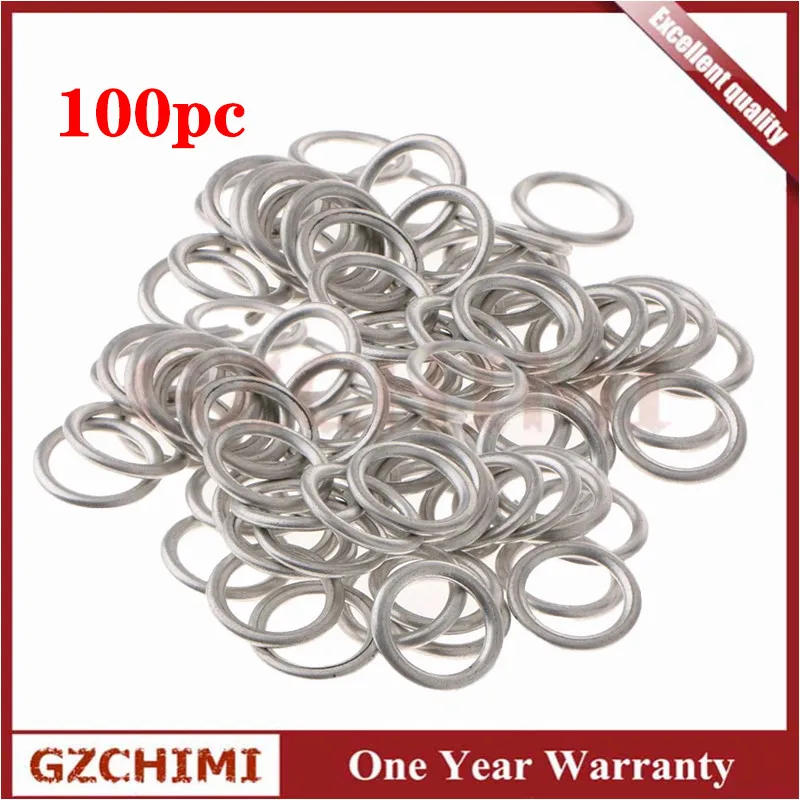 100pcs N0138157 Crush Washer Oil Drain Plug Gaskets 14X20X1.5mm Fit For Volkswagen Audi Engine Oil Pan Screw Gasket Washers M14