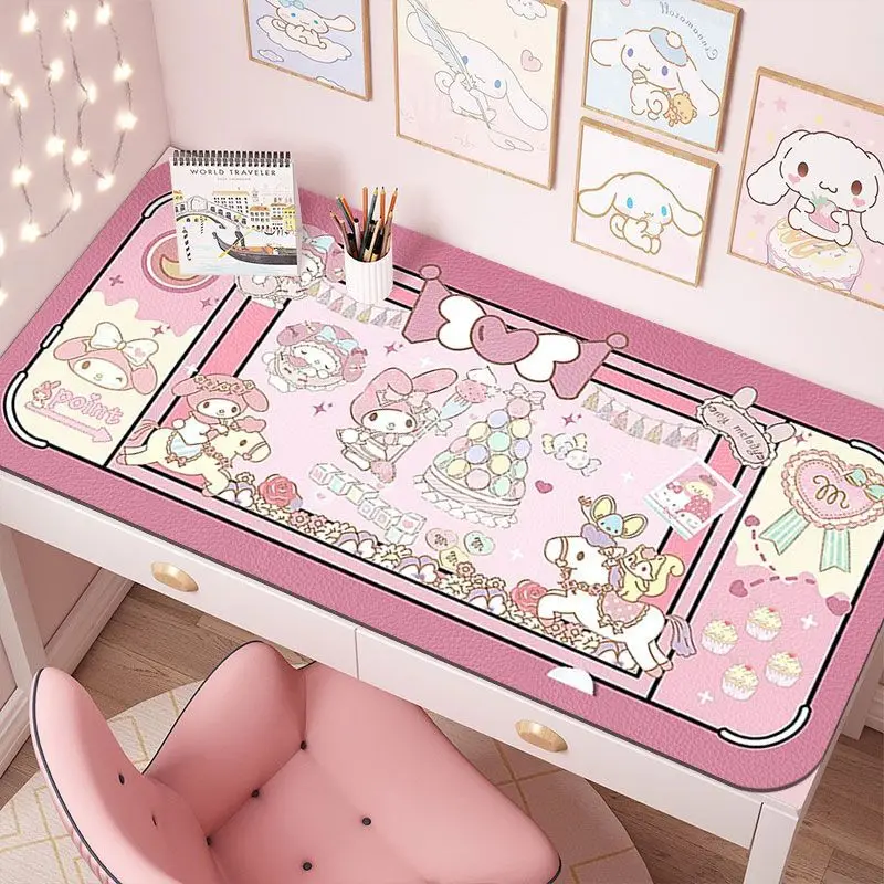 Sanrio Kawaii Hello Kitty Настольный коврик водонепроницаемый милый мультфильм My melody