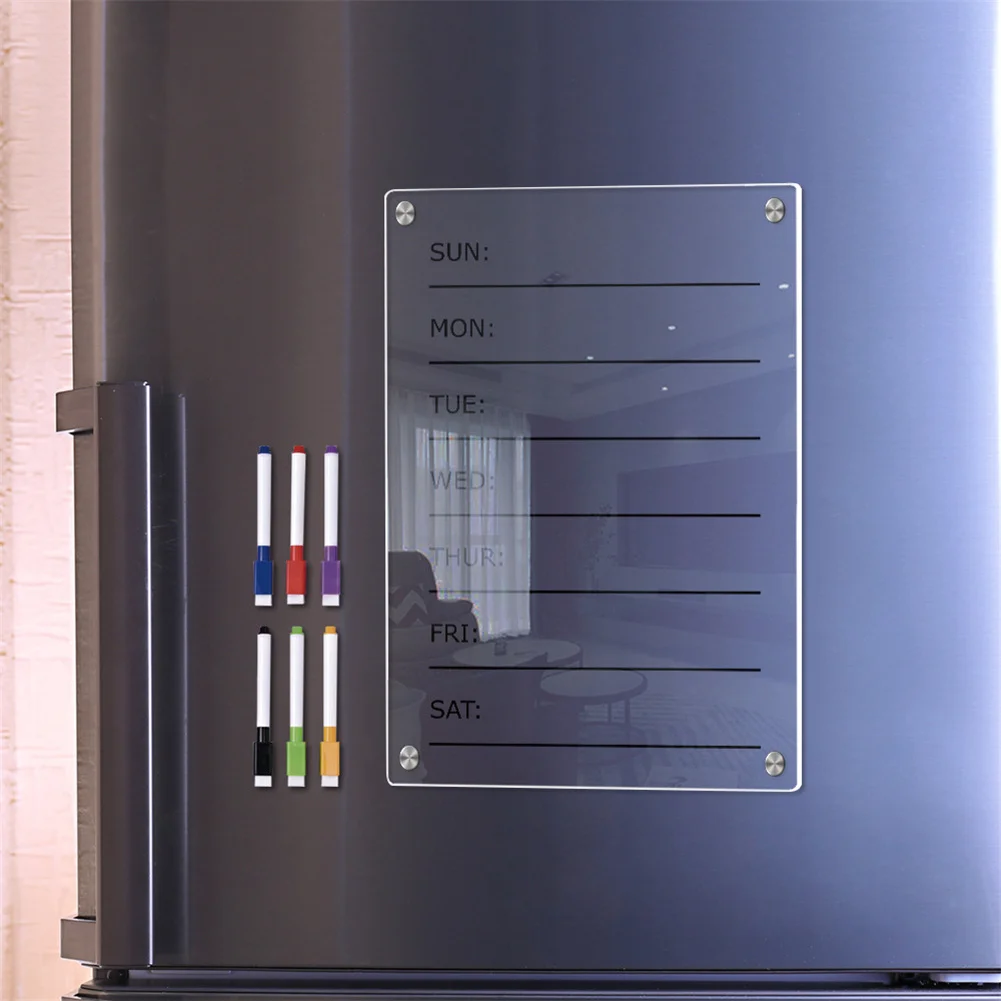 Акриловый календарь сильный магнитный плотный прозрачный сухой стираемый