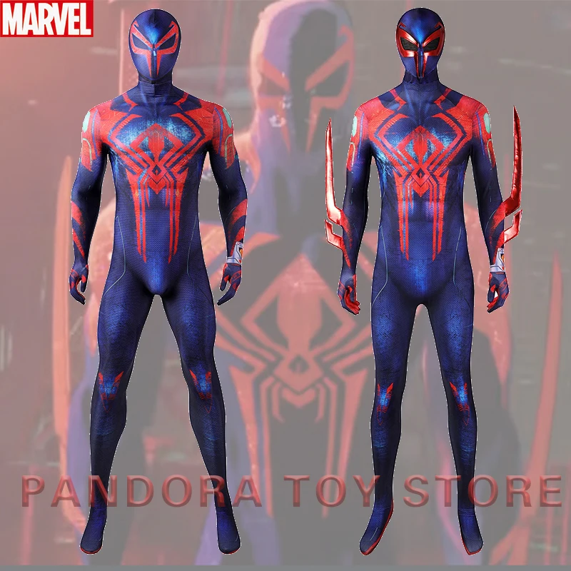 

Anime Marvel Spider Man 2099 Cosplay Costume Miguel O'Hara Superhero Jumpsuit Halloween Comic-Con Props Bodysuit Kids Adult Gift