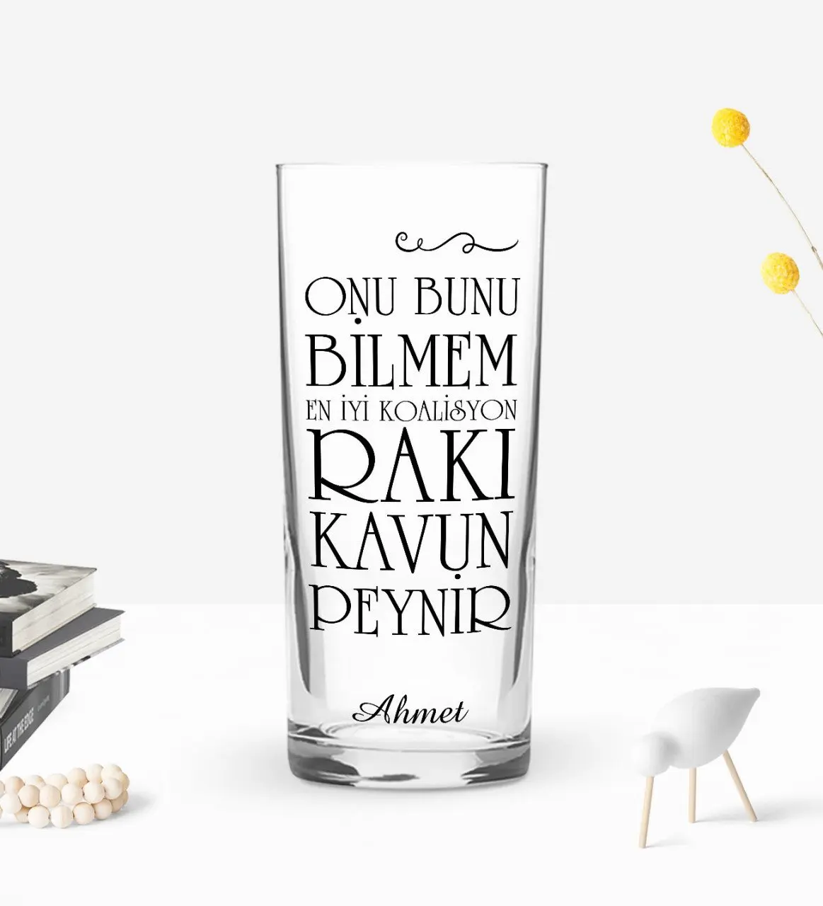 

Personalized Colorful Printed It Know Design Raki Bardağı-1