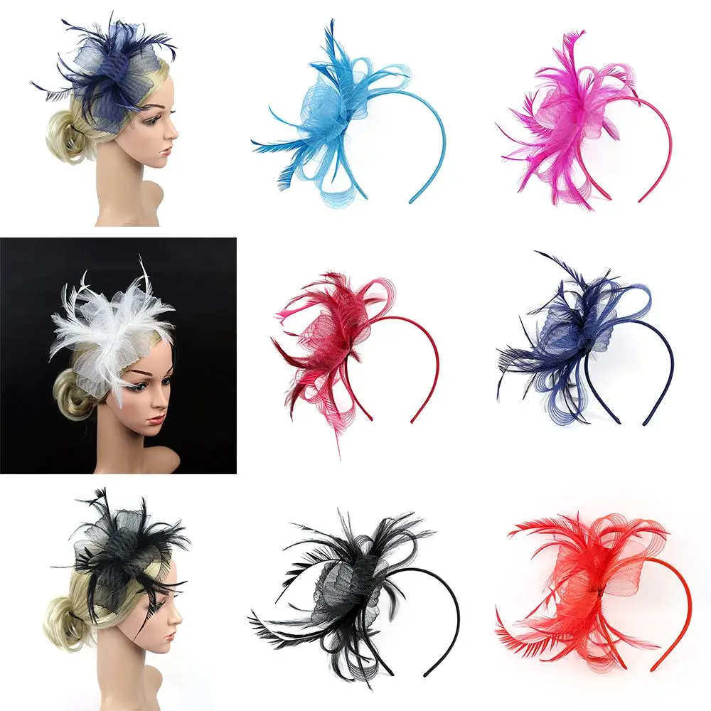 

Royal Races Feather Large Hair Clip Royal Ascot Aliceband Ladies Day Races Fascinator Headband