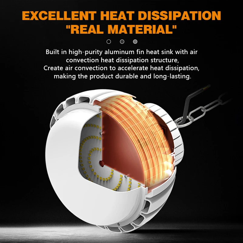Фото Новая светодиодная лампа High Bay Light 65W 100W, высокая яркость, энергосберегающая, для внутреннего освещения складов, заводов, мастерских, гаражей, коммерческого освещения №3