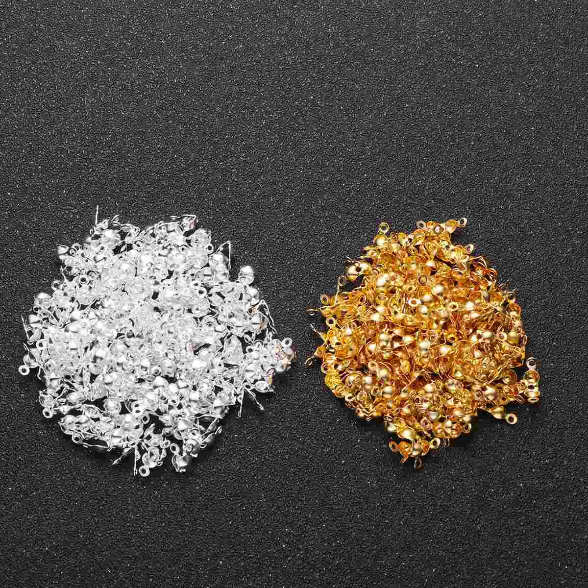 

Bead Jewelry Tips Making Knot Clasps End Crimp Open Connectors Cord Covers Steel Cover Ends Handbag Caps Clip Pinch Metal