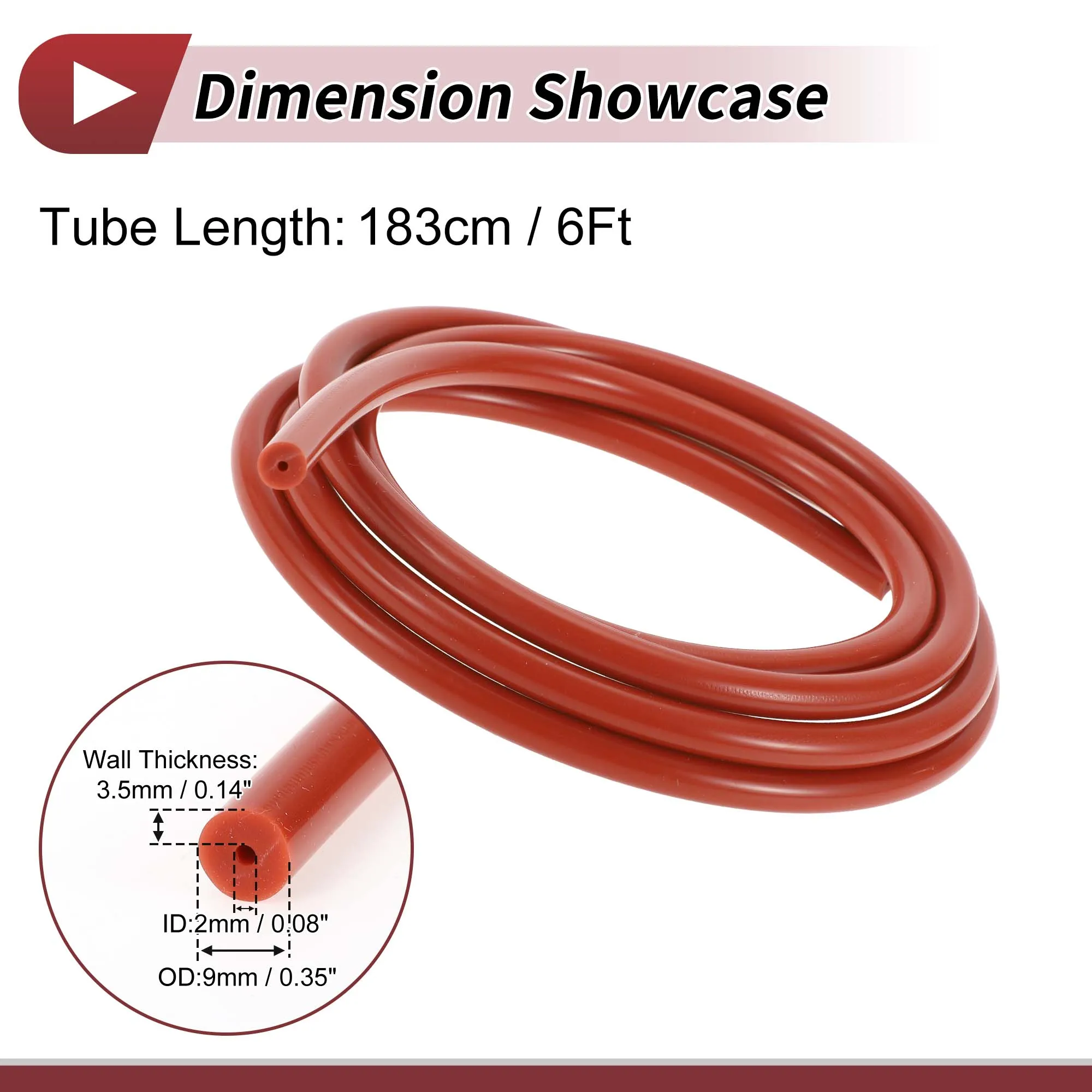 UXCELL 1 83 м длинный силиконовый шланг для вакуумного шланга 2/3/4/5/6/8/10/12/14/16/18/20 мм ID